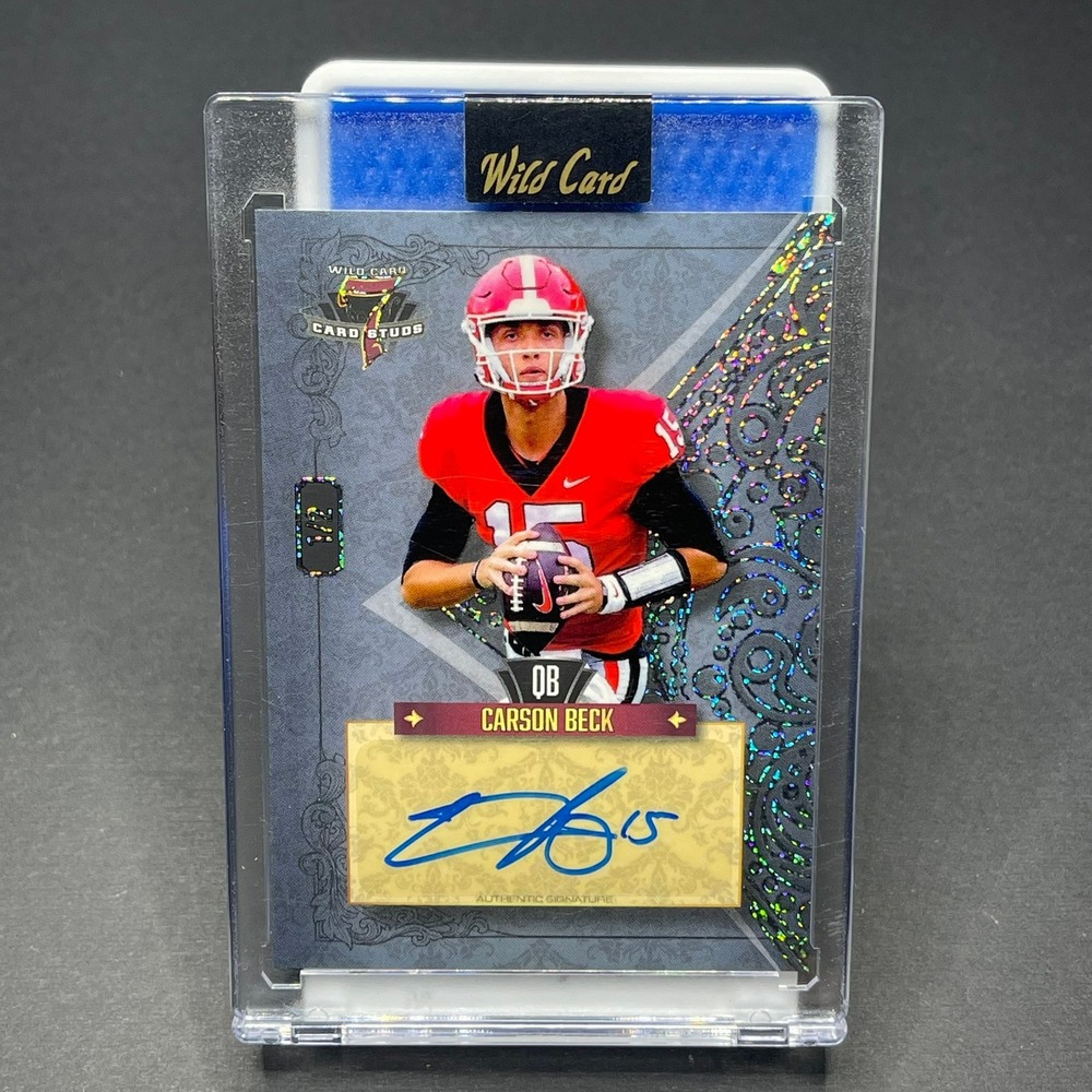Carson Beck 2023 Wild Card QB Authentic Signature Football Card #1/2‎